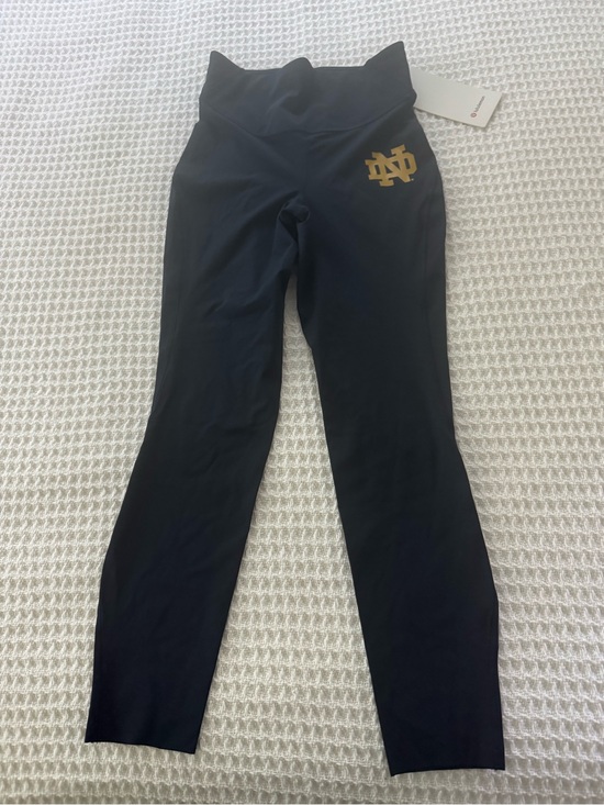 lululemon athletica Pants - Womens Lululemon Navy Athletic Leggings with Notre Dame logo